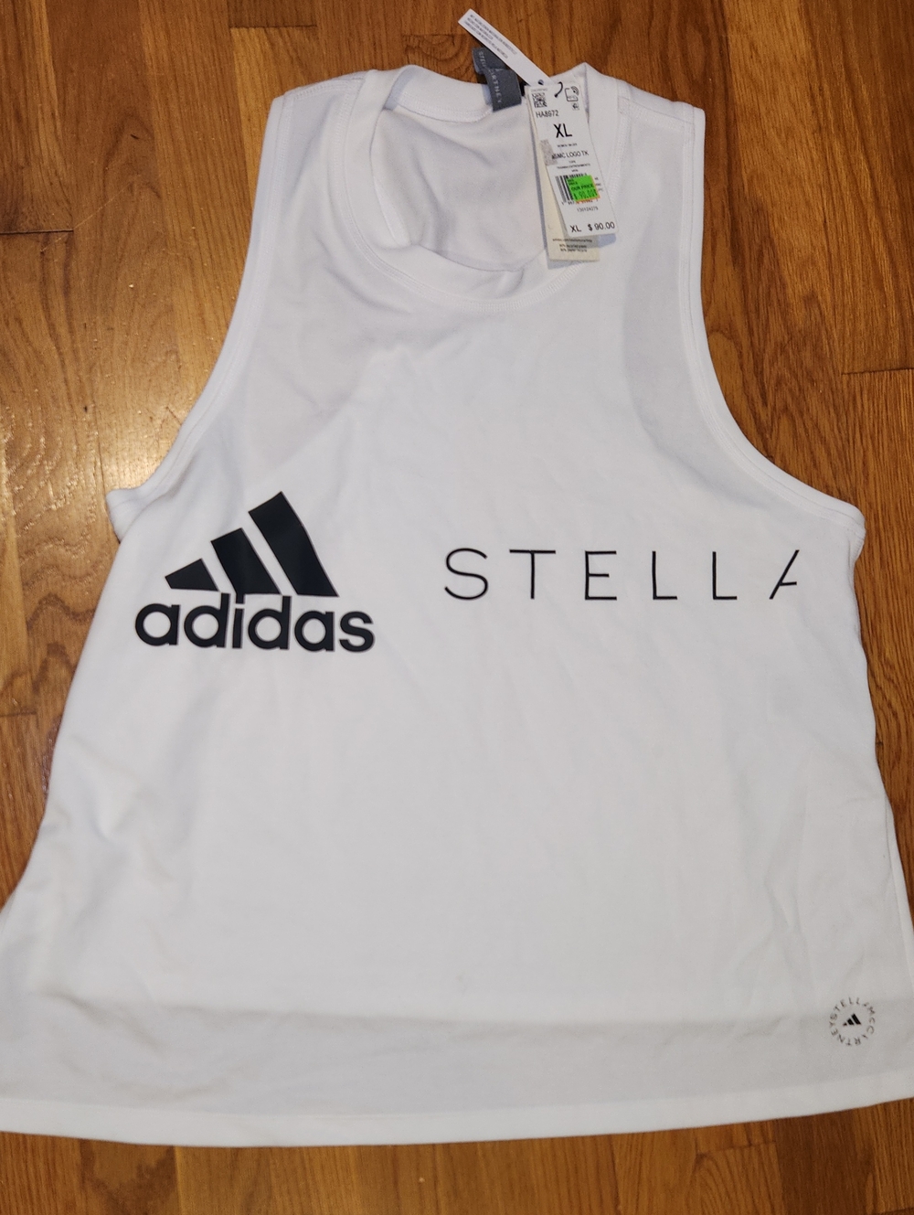 STELLA MCCARTNEY/ADIDAS White Performance Tank size Xl